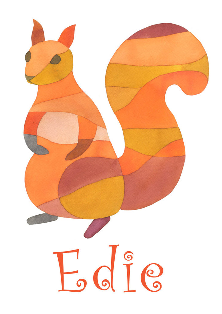 Squirrel Name Print