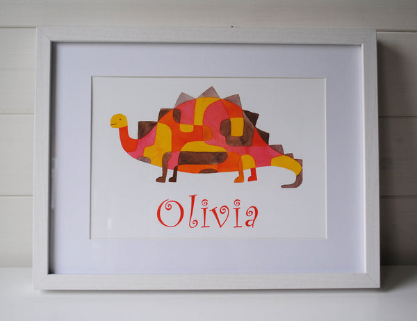 Baby Dinosaur Print personalized with Child's Name