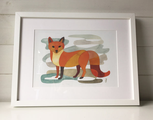Fox - Mid Century Modern Print